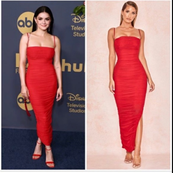 House of CB Dresses & Skirts - House of CB | FORNARINA' RED ORGANZA MESH MAXI DRESS